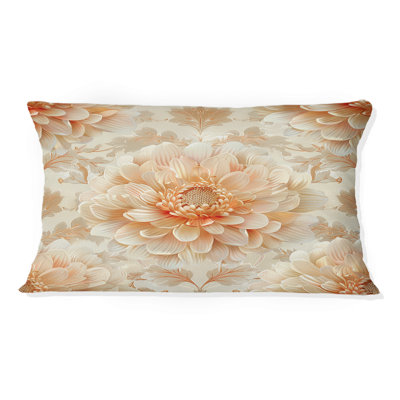 Coussin lombaire moderne blanc et doré Elegance II