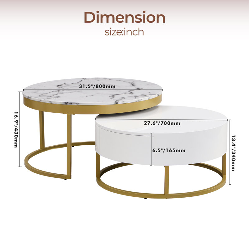 Muns 2 - Piece Living Room Table Set