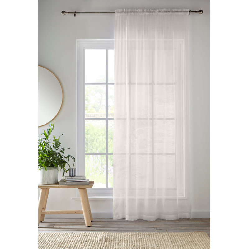 Morganne Slot Top Sheer Curtain, Width 145 x Drop 122 cm, Cream