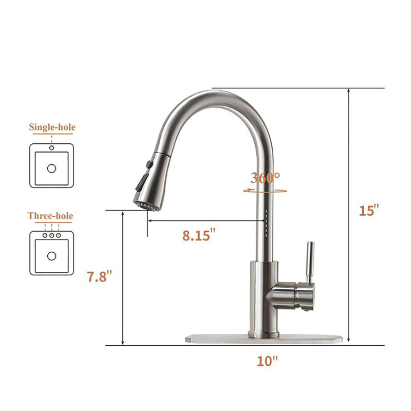 RENIST Pull Down Spray Kitchen Faucet