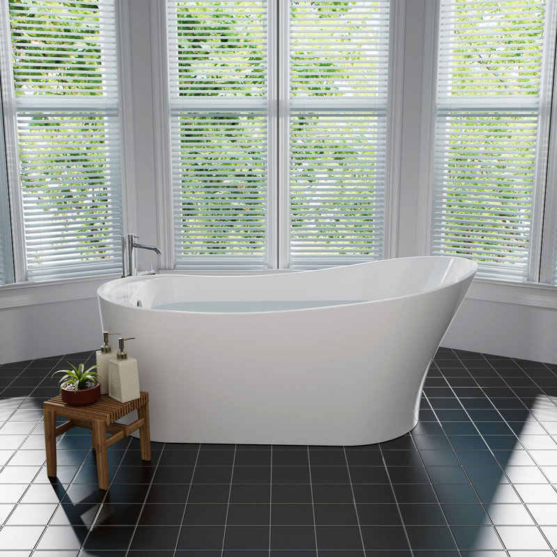 67'' x 31'' Freestanding Soaking Plastic / Acrylic Bathtub