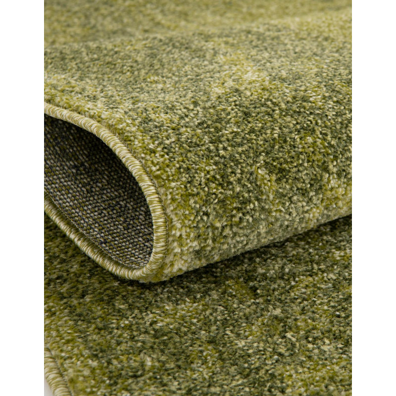 Tapis oriental vert foncé Godina, Rond 12 pi 2 po