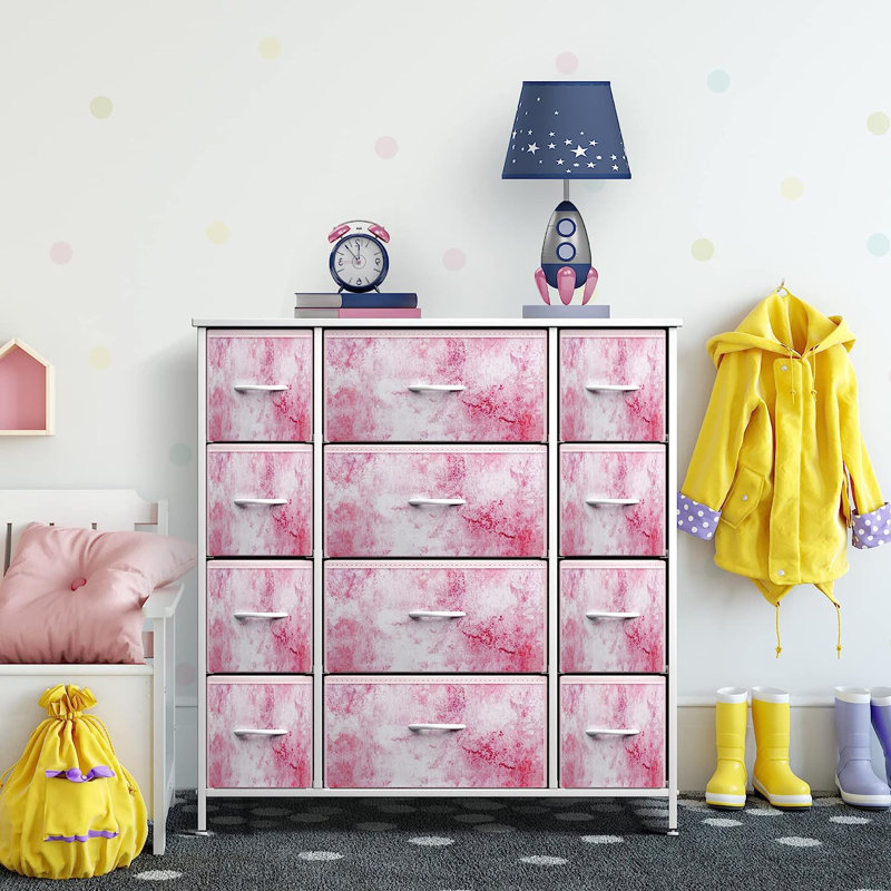 Commode avec 12 tiroirs - Unité de rangement pour commode pour chambre à coucher