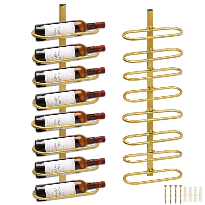 Open Shelving Wine Bottle Rack Brown
