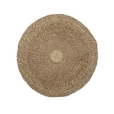 Round Solid Colour Hand Woven Area Rug