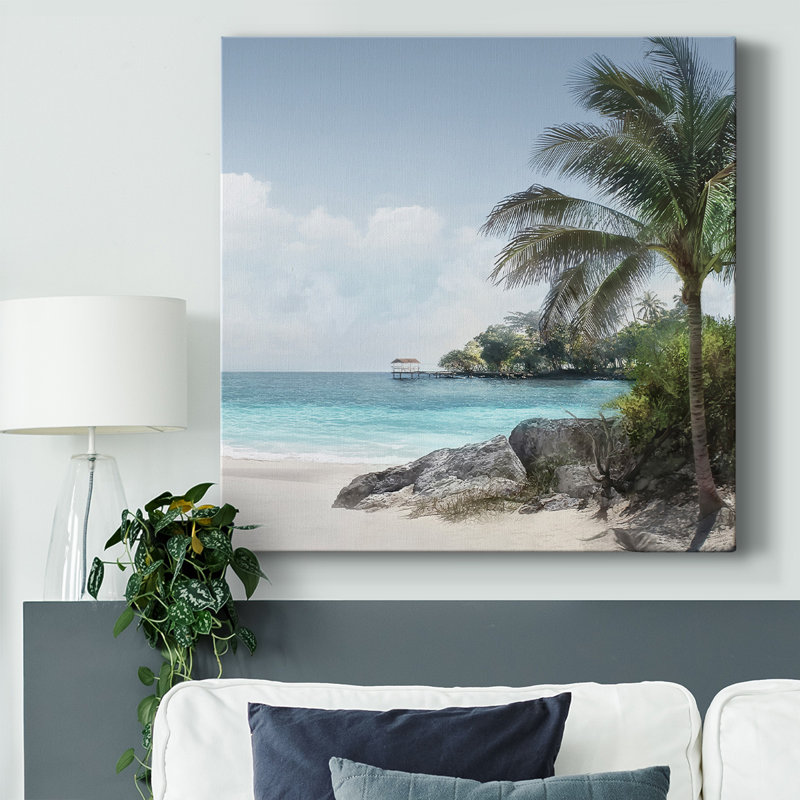 «Sunny Beach Day», toile tendue avec châssis, H 16 po x l 16 po