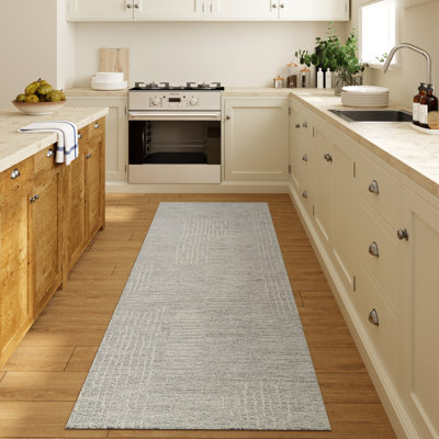 Tapis d'intérieur décontracté en laine naturelle fait à la main