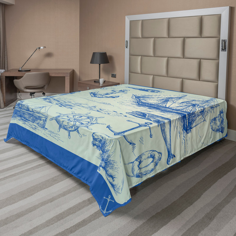 Drap de dessus de pêche Ambesonne, Très grand californien