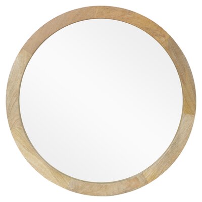 Millwood Pines Northome Wood Round Wall Mirror & Reviews | Wayfair