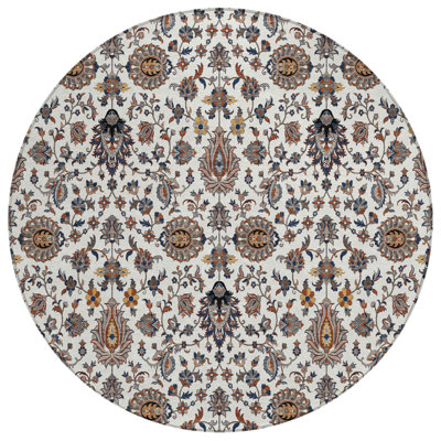 Machine Washable Indoor/Outdoor Husby ACN2192 Global Rug
