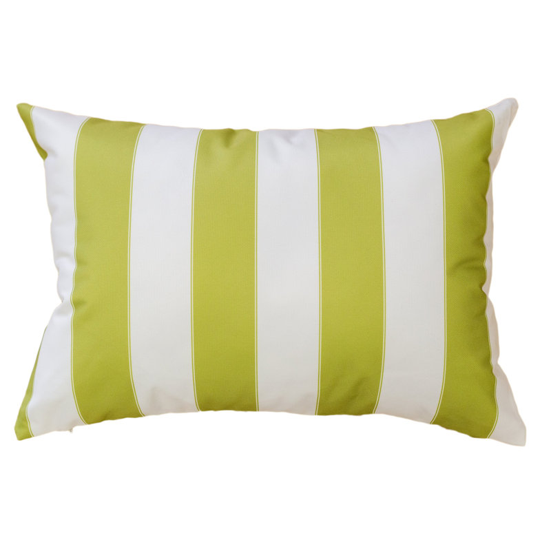 Josephine Striped Outdoor Reversible Throw Pillow, Lime