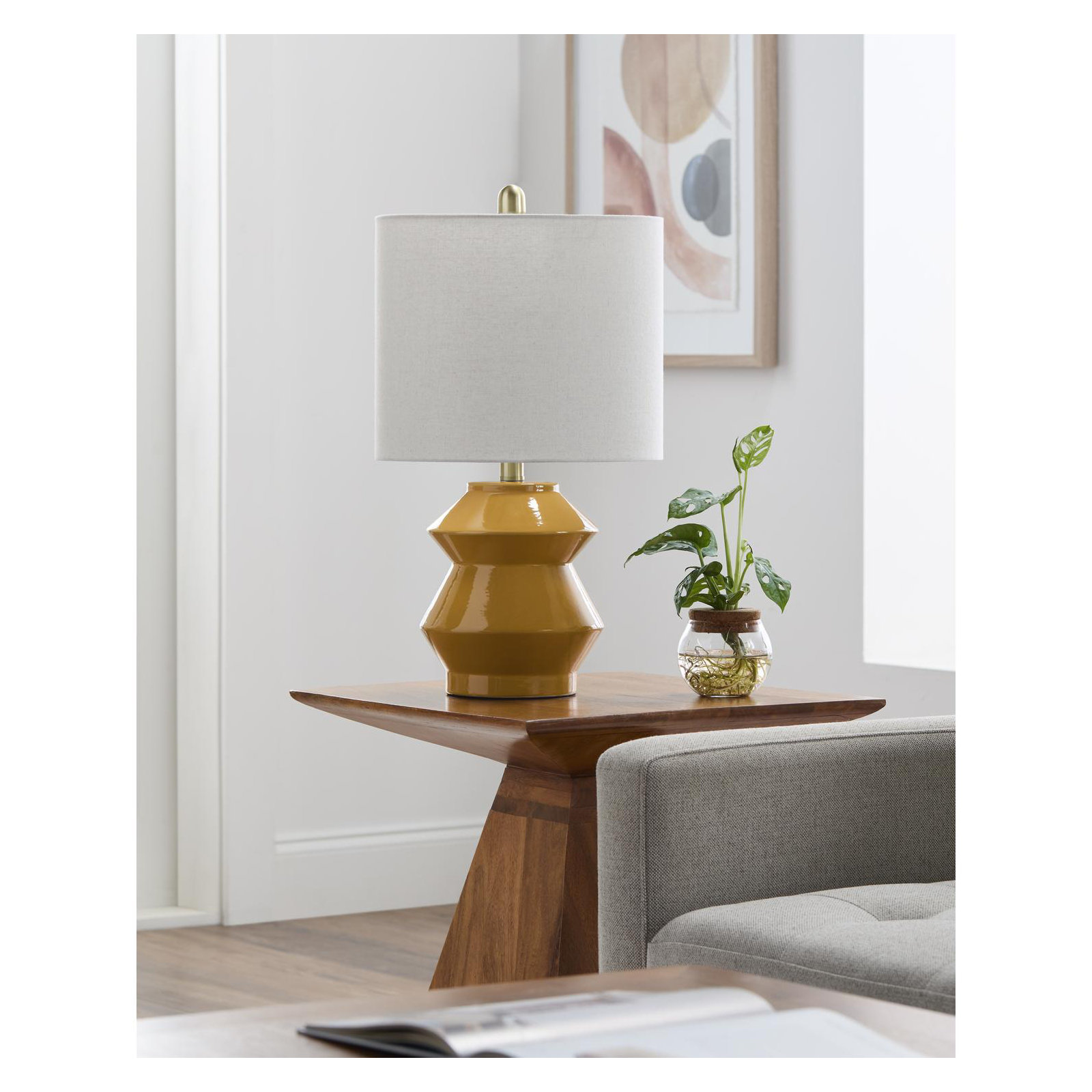 Boyes Ceramic Table Lamp, Yellow