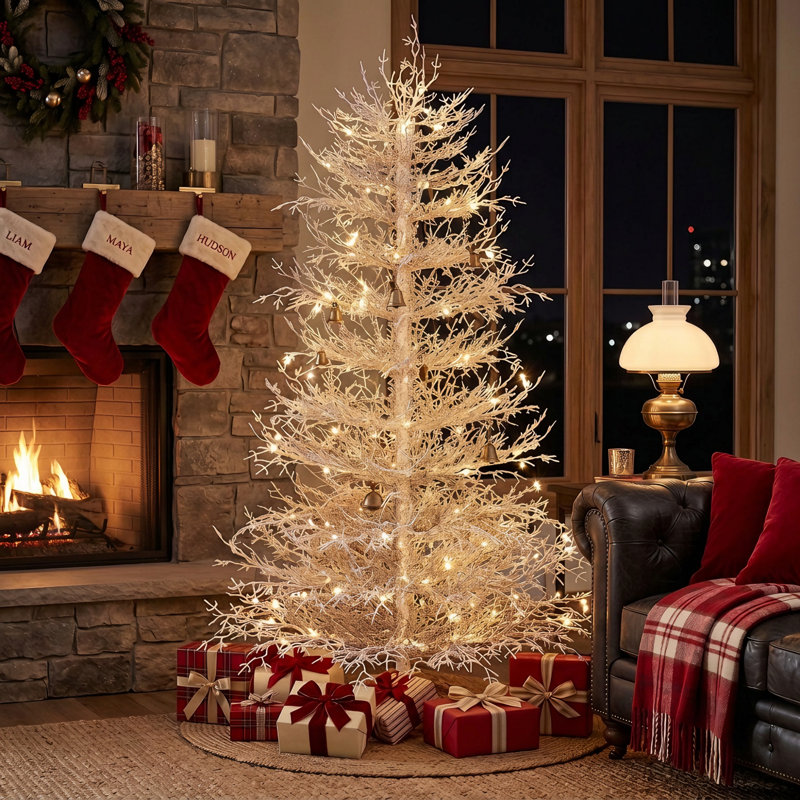 6FT Pre-lit Aspen Fir Artificial Christmas Tree,