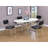 White and Chrome Oval Dining Table