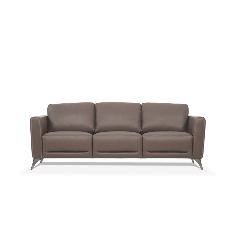 Canapé en cuir taupe Malaga (assemblé)