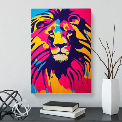 Lion Graffiti - Wrapped Canvas
