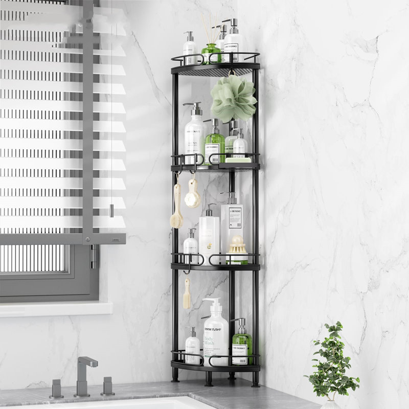 Stainless Steel Shower Caddy, Black