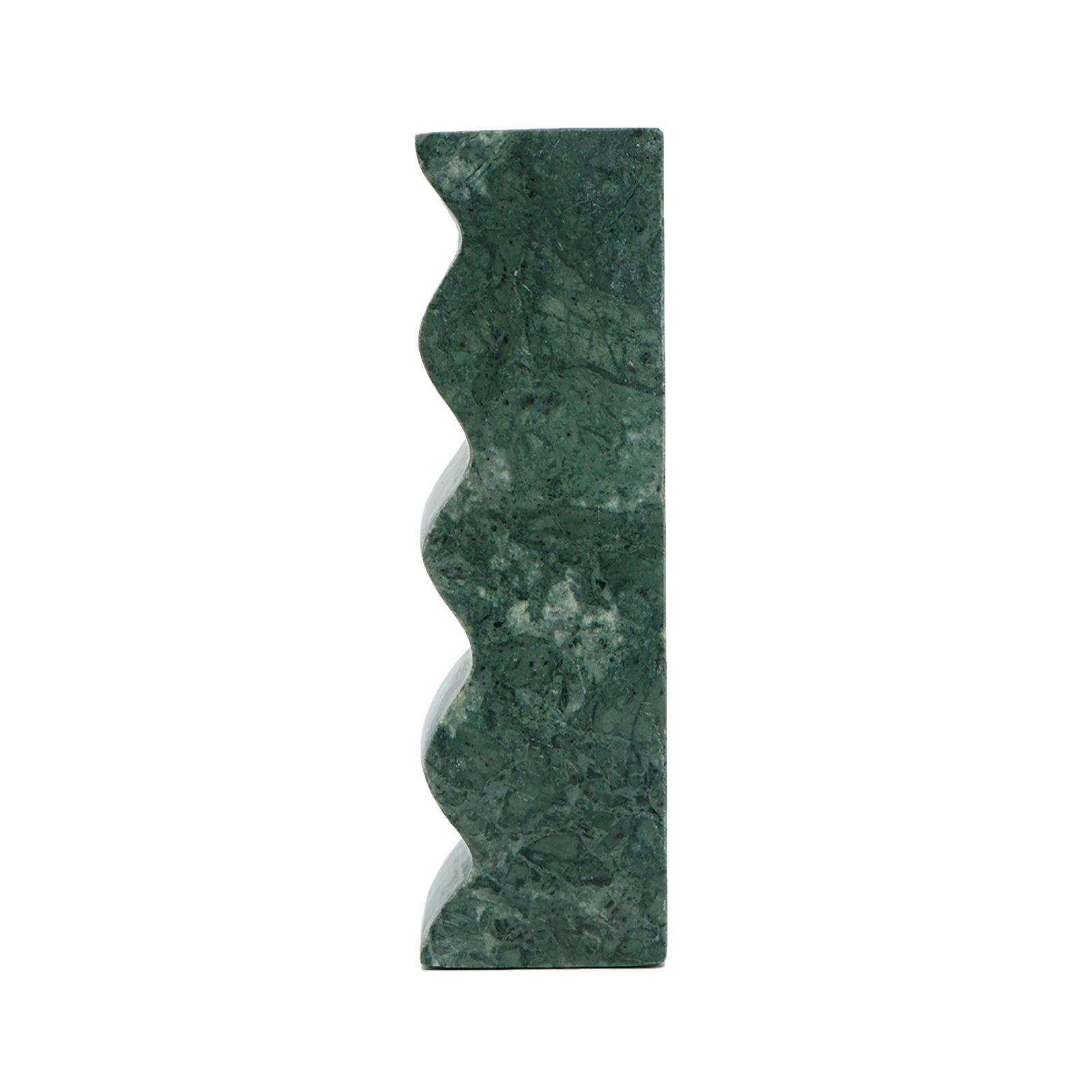 Marble Taper Candle Holder - Teal, 7" H x 2" W x 2" D