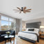 Jaysleen 60" Farmhouse Large Windmill Ceiling Fan with Light and Remote