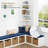 Corner Shelves for Wall Set of 4, Rounded Corner Shelves Wall Mounted for Bathroom Decor, Living Room, Small Spaces-1225147224-1225147220