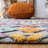 Hand Tufted Wool/Cotton Geometric Rug in Light Blue/Yellow/Red-1993935104