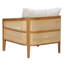 Ensemble de canapés de patio modulaires 5 pièces, bois d'acacia et rotin PE, ensemble de patio moderne