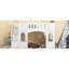 Lit mezzanine simple avec escalier de rangement, blanc - Améliore l'organisation de la chambre à coucher et le confort de la fenêtre, idéal pour créer un style pratique-2070286755