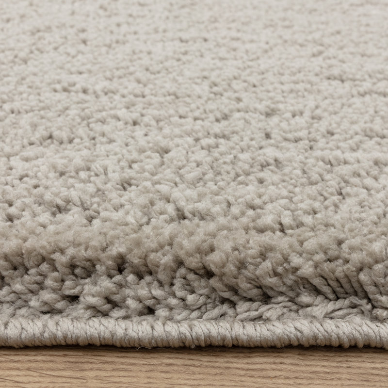 Ronalee Rectangle Shaggy Washable Area Rug, Grey, Rectangle 80 x 150 cm