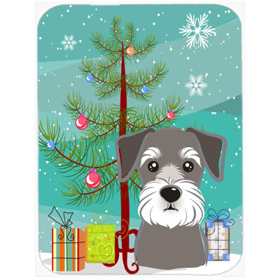 Planche à découper en verre caroline et schnauzer Under the Christmas Tree
