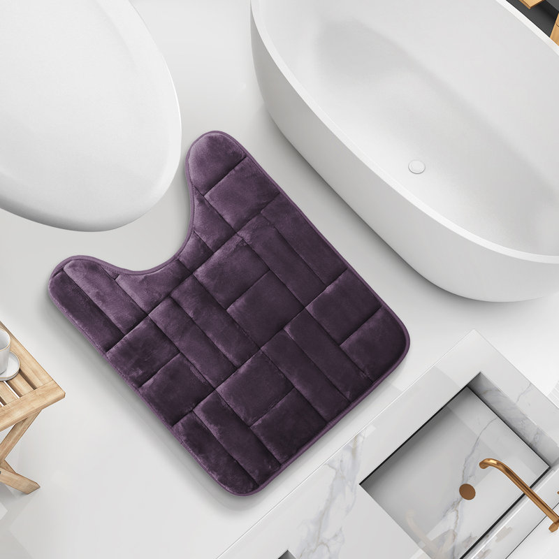 Tapis de sol en mousse viscoélastique absorbante ultra doux, Mauve aubergine