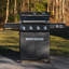  Monument Barbecue 4 + 1 barbecue extérieur en acier inoxydable 4 brûleurs et 1 brûleur latéral au gaz propane, 52 000 BTU Barbecue de jardin avec contrôle de bouton, Mesa425, noir