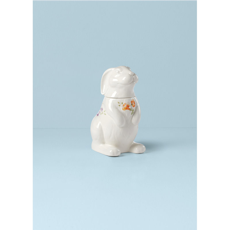 Butterfly Meadow Bunny Cookie Jar