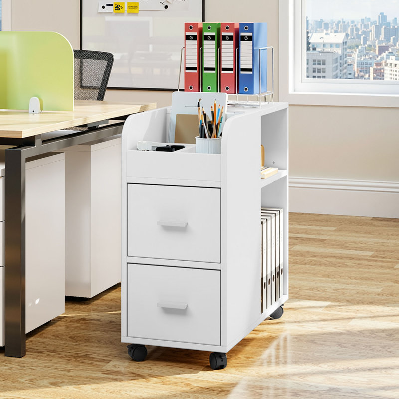 35cm Wide 2 -Drawer Mobile File Cabinet