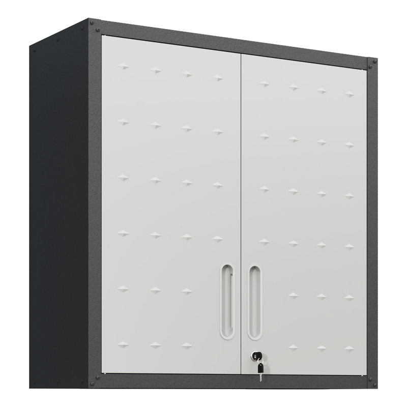 Armoire murale en métal avec porte verrouillable et tablette réglable