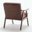 Chaise d'appoint Mid-Century avec microfibre (brun clair)-575821398