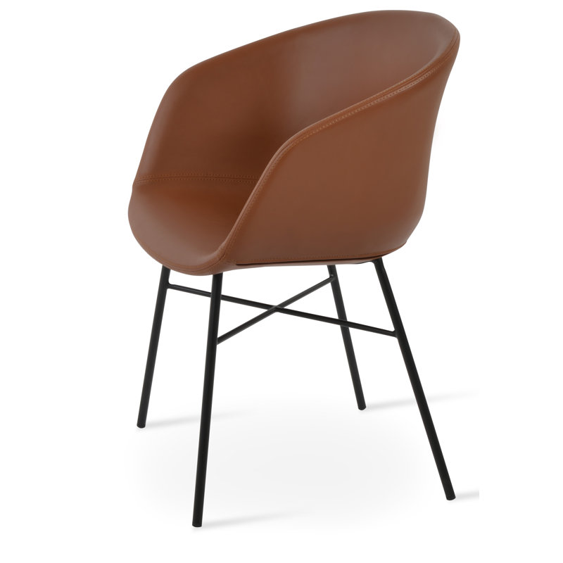Fauteuil Tribeca, PPMS noisette, Noir
