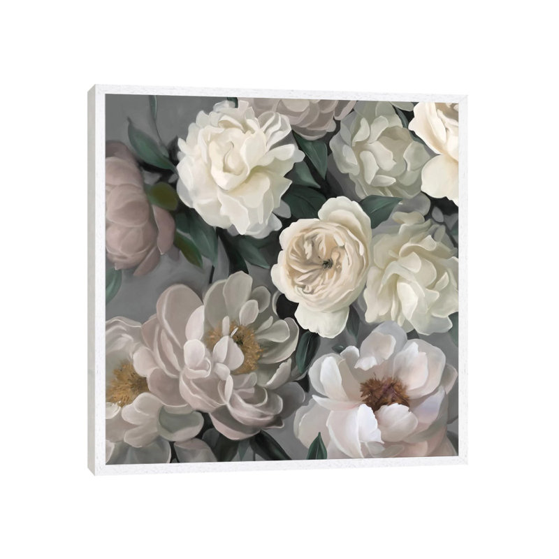 Garden Glory by Carol Robinson - Print on Canvas, White Framed, 66.04 cm H x 66.04 cm W