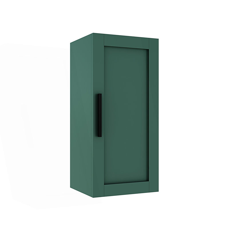Wall-Mounted Floating Bathroom Vanity Side Cabinet With A Door And A Shelf, Living Room Cabinet, Green