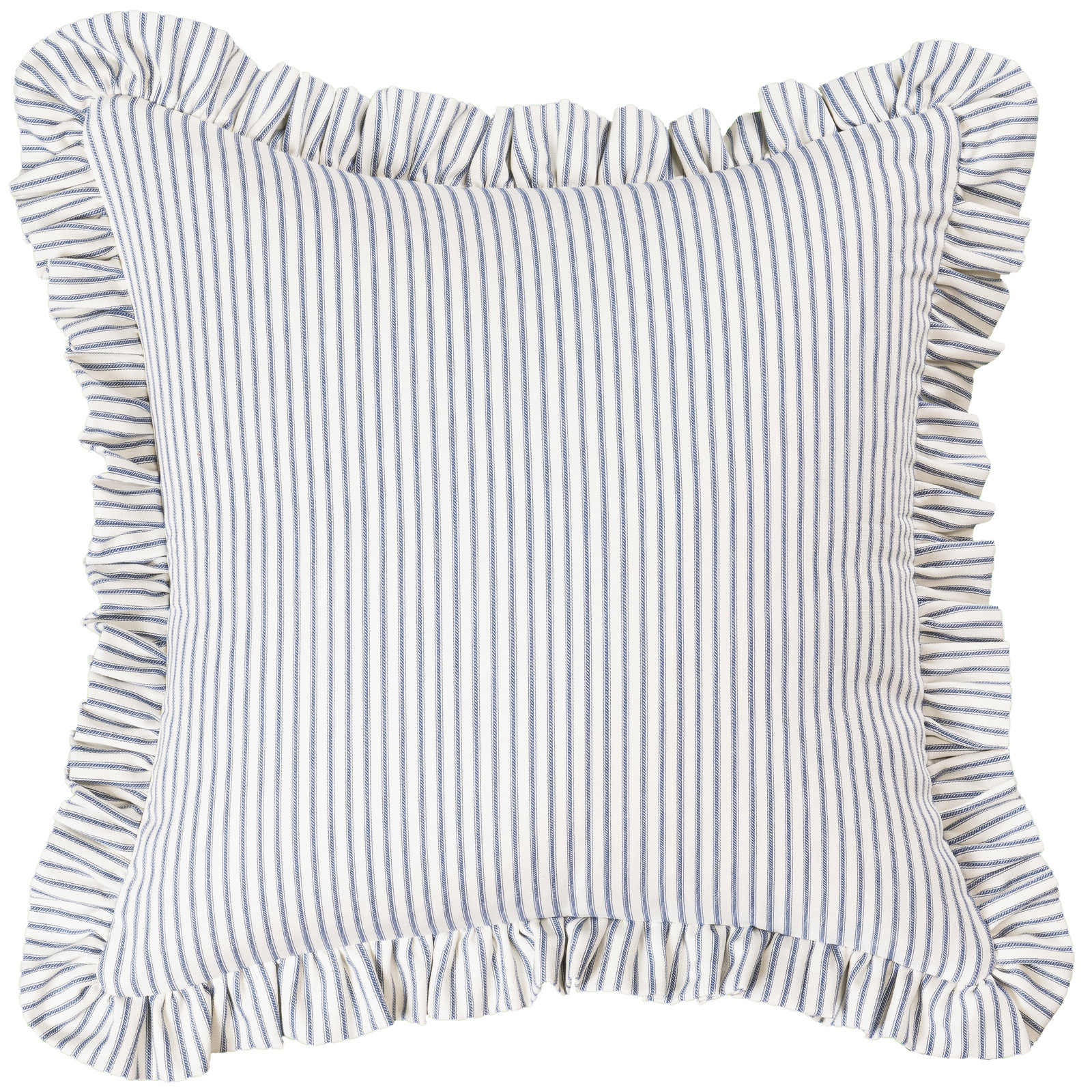 20" x 20" Cotton Throw Pillow, Feather, Blue