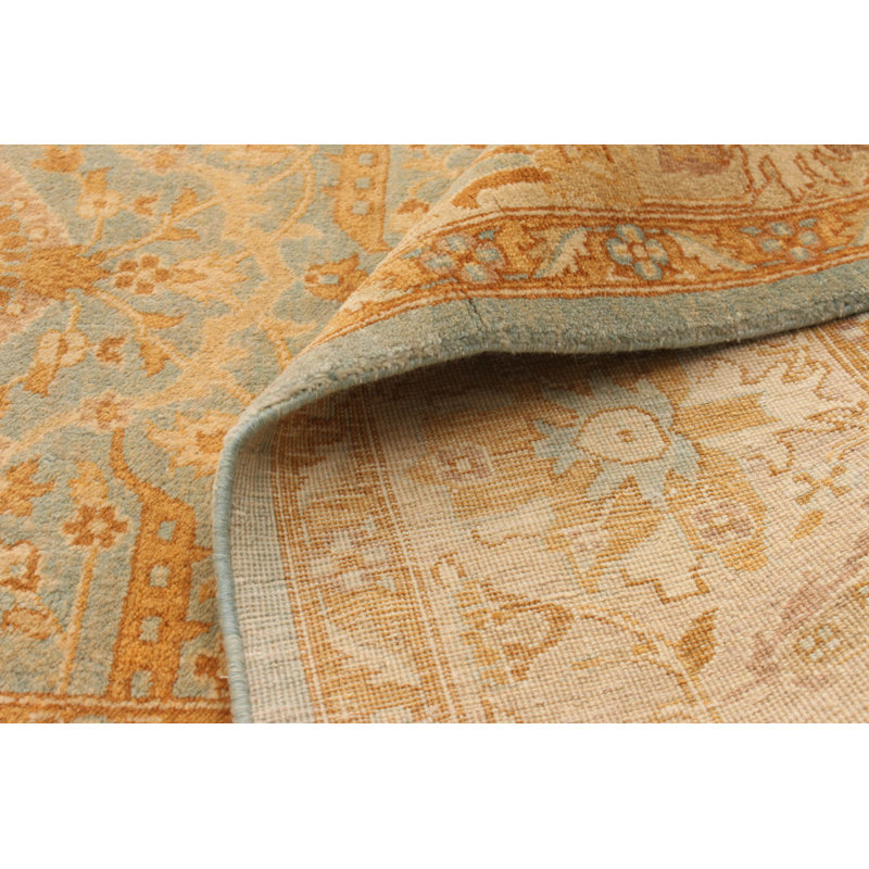 Tapis décoratif en laine noué à la main de conception unique noué à la main new age de style perse paktord/beige 4 pi 2 po x 6 pi 2 po