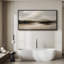 Grande impression sur toile encadrée, impression de paysage abstrait neutre pour décoration murale moderne minimaliste-116848154-116848155