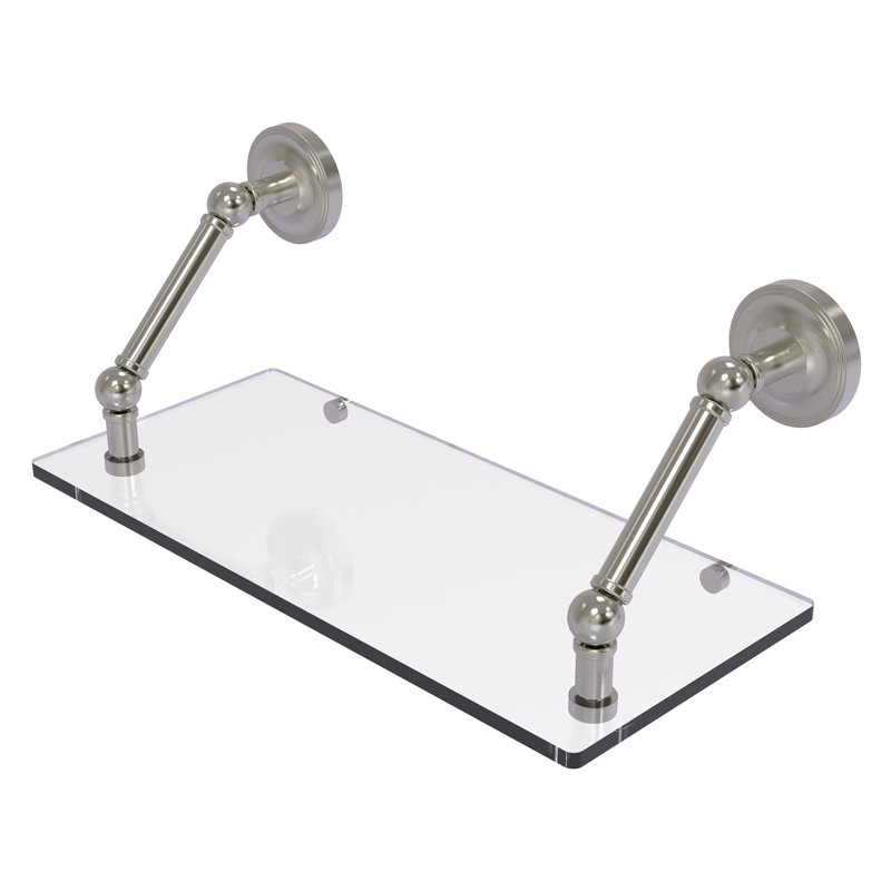 Étagère murale flottante Alcott, Nickel satiné, H 8 po x l 18 po x P 8 po
