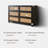 Retro Black Solid Wood Sideboard
