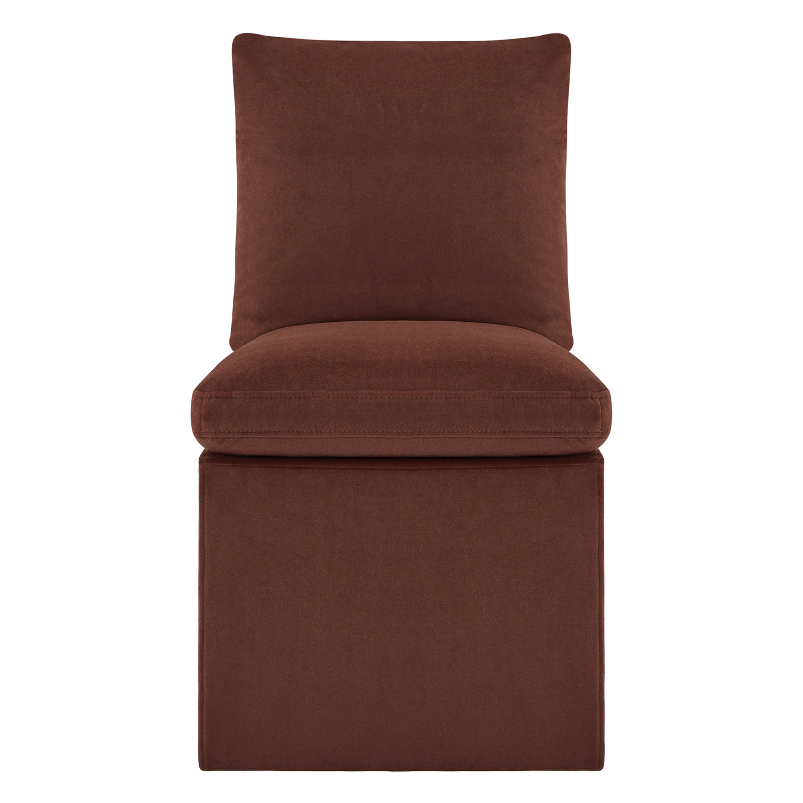 Alayaa Linen Dining Chair, Brick Polyester