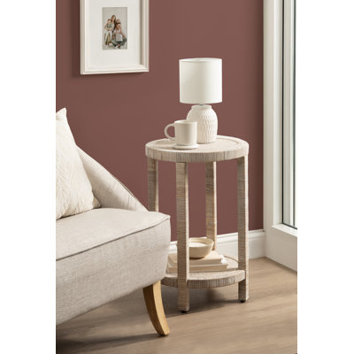 Rafina Tiered Round Rattan Side Table