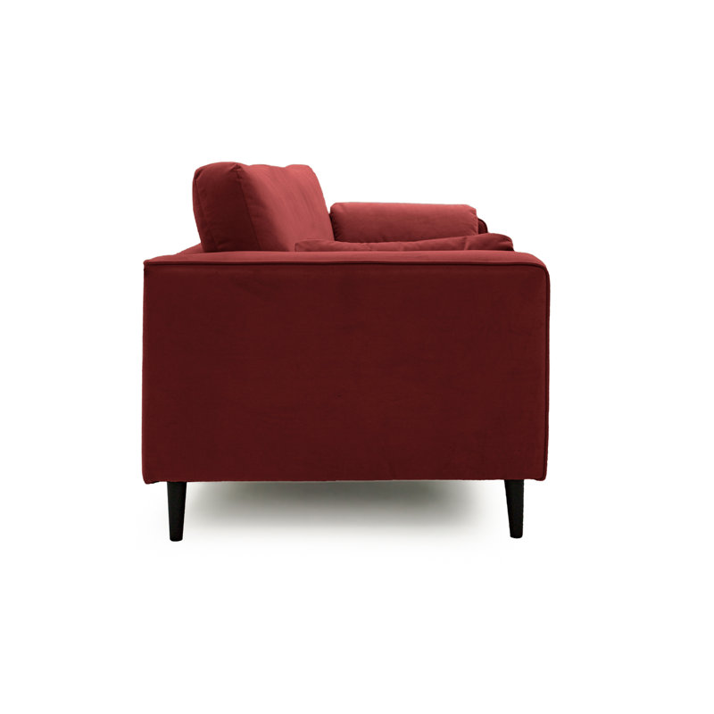 Millerville Velvet Armchair, Burgundy