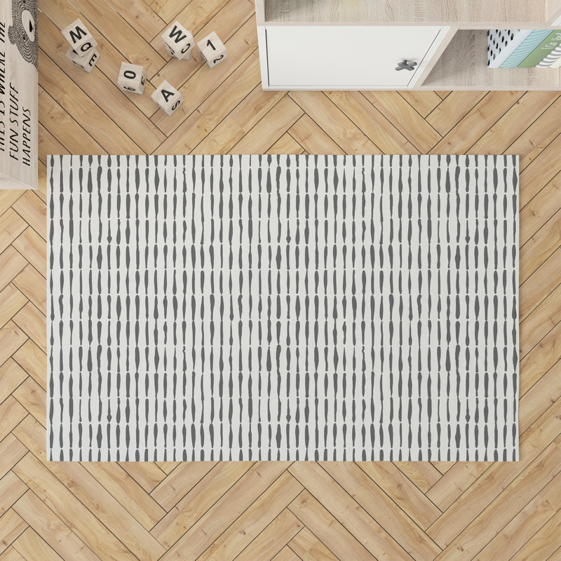 Tapis de jeu Chuck Kids, Rectangle 60 po x 84 po, Ivoire/gris anthracite