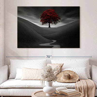 Alvord Red Tree In Dark Valley