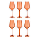 Fortessa Sole Outdoor Shatter Resistant BPA Free Premium Copolyester Plastic Drinkware 6 Pack, Yellow Sun, Sauvignon Blanc Glass