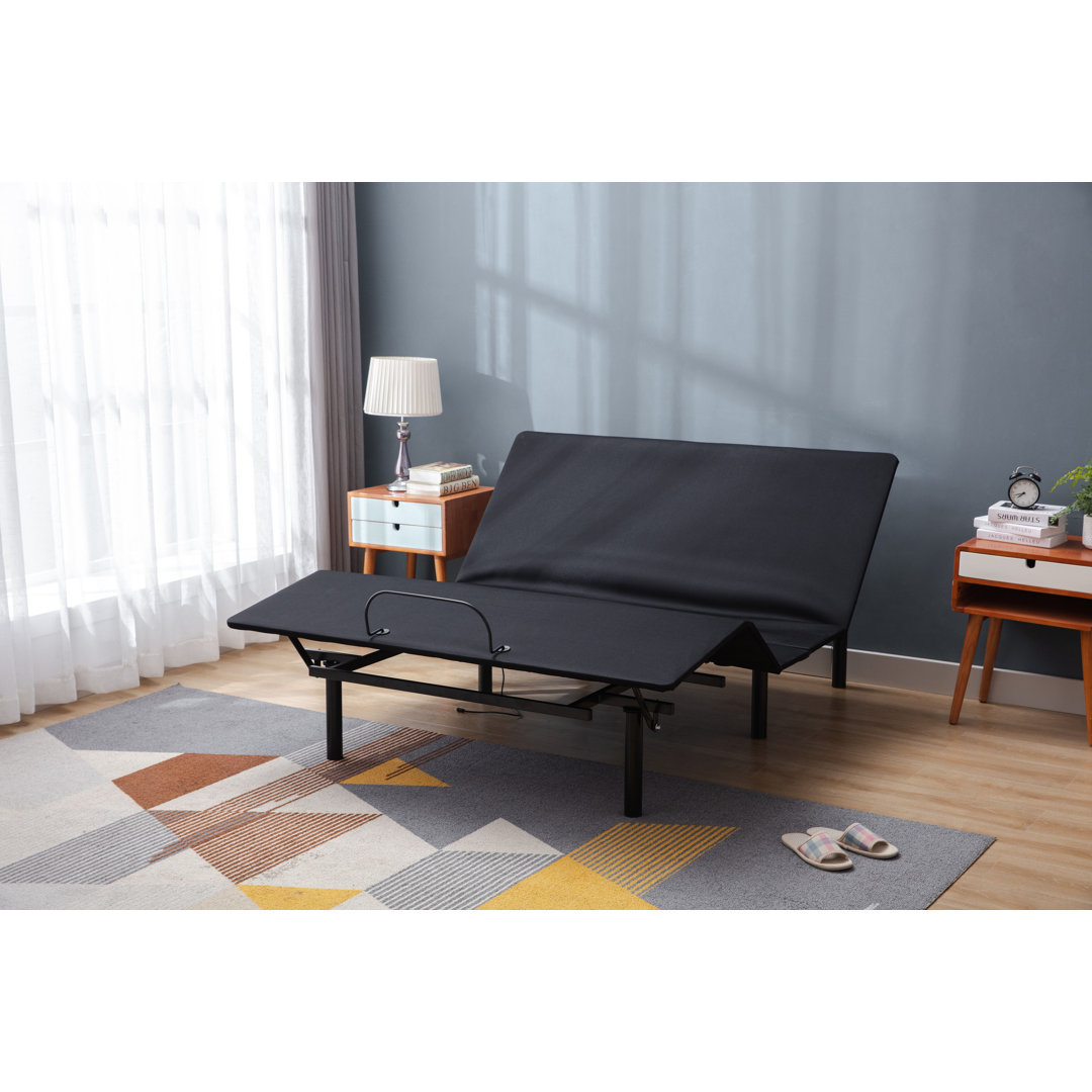 Zeno Adjustable Bed with Wireless Remote Alwyn Home